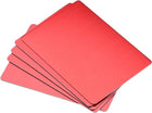 Blank Metal Business Card 66x45x0.6mm Anodized Aluminum Plate for DIY Laser Printing Red 5 Pcs