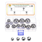 12pcs G16 Precision Balls Assortment Kit 5/8" 3/4" 7/8" 1" Chrome Steel Solid Bearing Balls