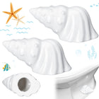 LinkMejor 2-kpl WC-säätönapat Porcelain Suihkuhuone, Valkoinen, Conch