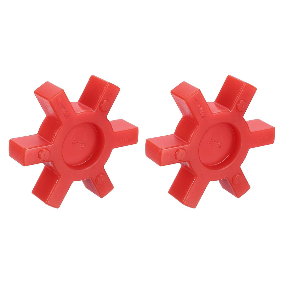 2pcs L110 Jaw Coupling Insert, Urethane Flexible Solid Type Jaw Coupling Center Insert for L Jaw Coupling L-Jaw Coupler Set, Red