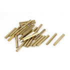 M3 x 35mm Female Threaded Brass Hex Standoff Spacer Nut 25pcs