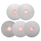 5pcs Diamond Sanding Grinding Disc Set, 8-Inch (200mm) Grit 80/400/800/1500/3000 1/2" Arbor Hole, Flat Lap Wheel Polishing Discs for Gemstone Tile Glass Stone Metal