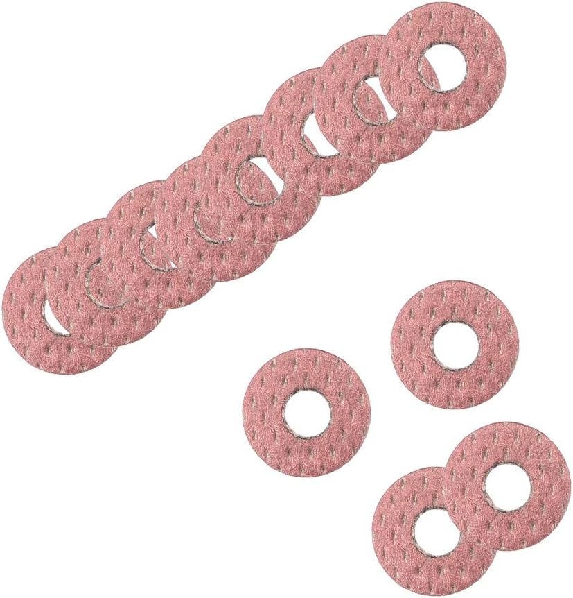 Insulating Washer, 500Pcs 4mm x 10mm x 1mm Red Vulcanized Fiber Washer, Insulation Gasket for Motherboard