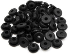 40pcs 6mm Hole Diameter Black Rubber Shock Absorber Bushings for Car Motorcycle