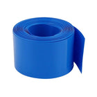 30mm Flat Width 8M Length PVC Heat Shrink Tube Blue for 18650 Batteries