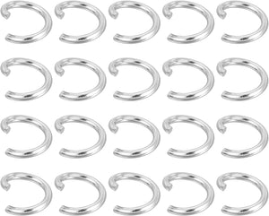 150Pcs Open Jump Rings, 8mm 316 Stainless Steel O Rings, Split Rings Circle Clasp Connecting Rings for Jewelry Making Supplies Necklace Repair, Silver