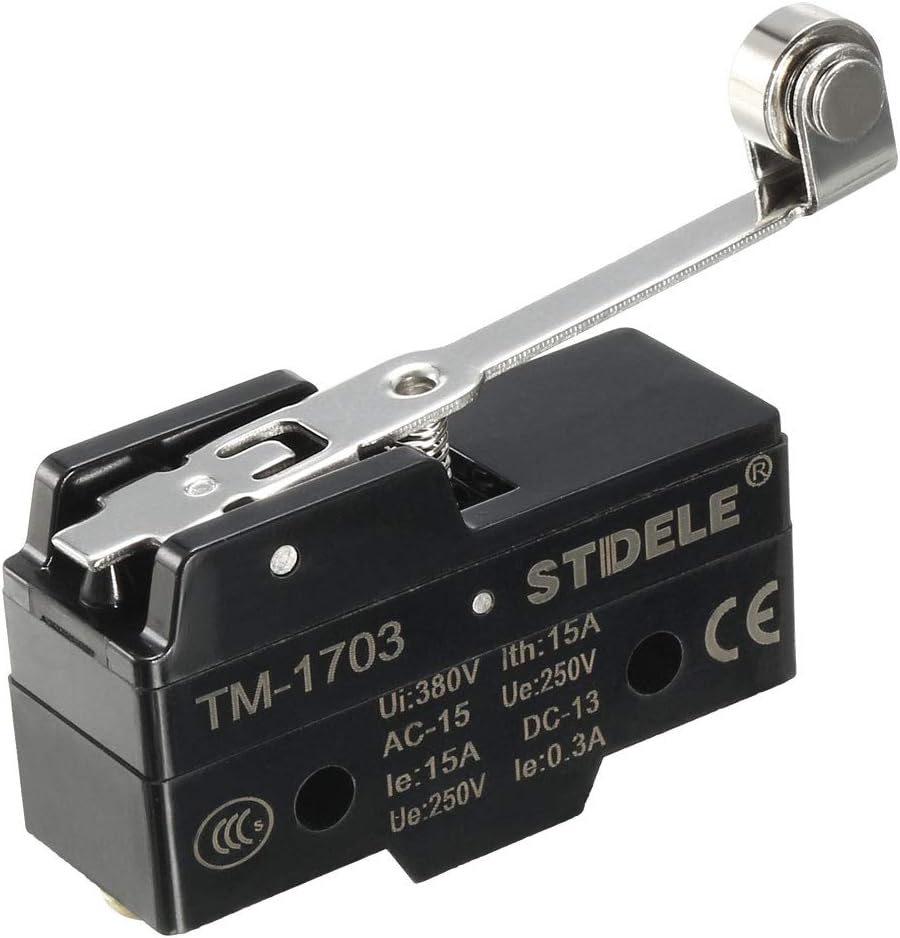 TM-1703 SPDT 1NO+1NC Panel Mount Long Hinge Roller Lever Type Micro Limit Switch Screw Terminals