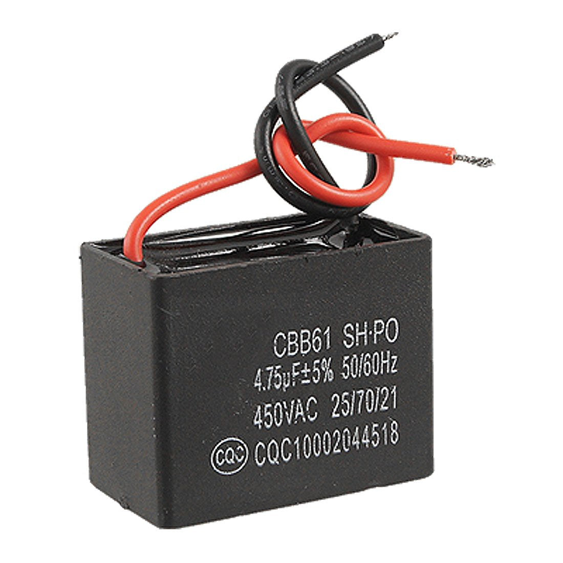 Ceiling Fan Running Capacitor Cbb61 4.75Uf 450VAC 2 Wire 50/60Hz