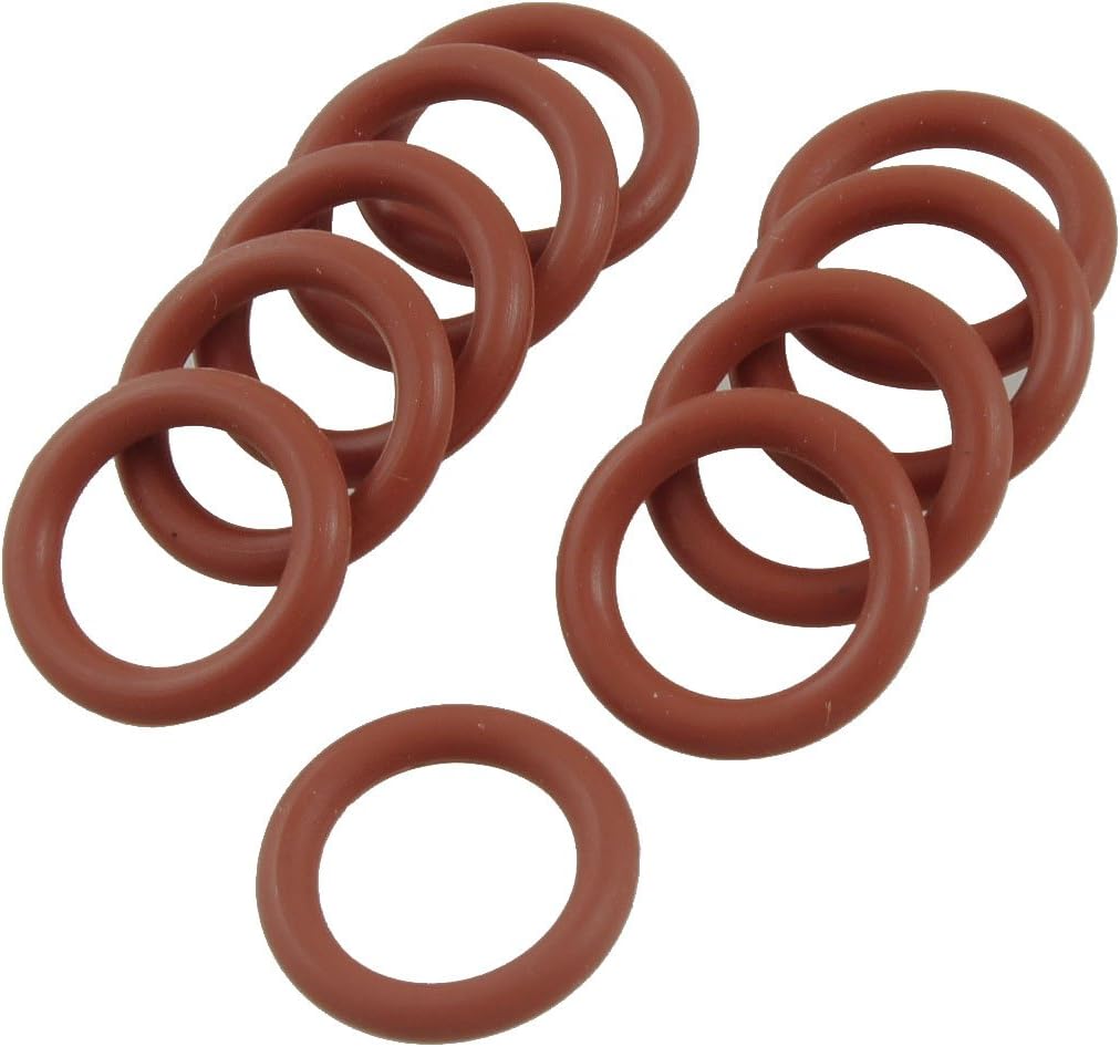 19mm x 3mm Silicone O Ring Oil Sealing Washers Grommets Red 10 Pcs