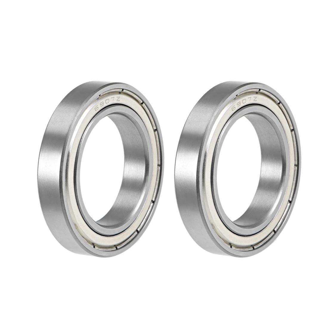 6907ZZ Deep Groove Ball Bearings 35mm x 55mm x 10mm Double Shielded Chrome Steel Z2 2pcs