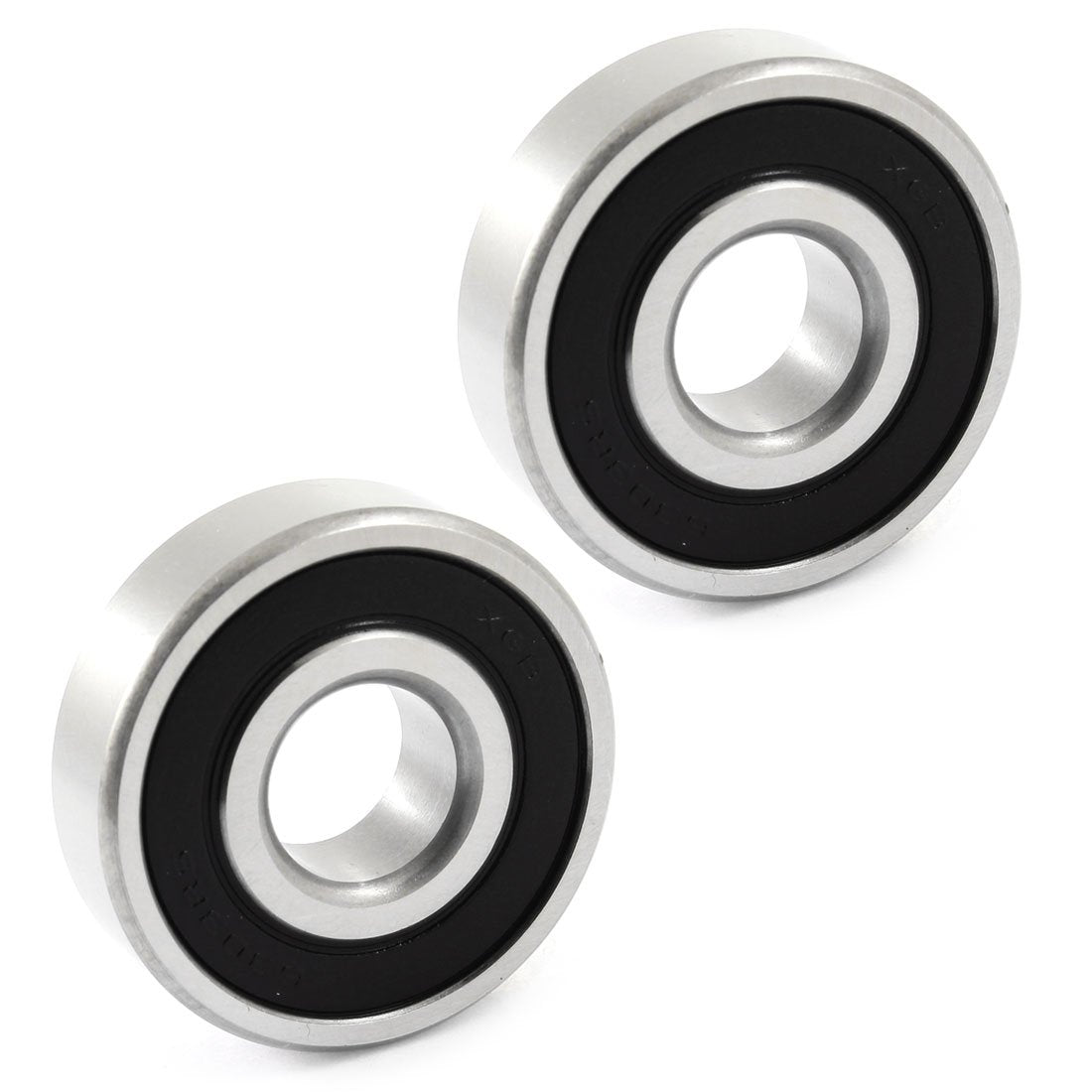 6303RS 17mm x 47mm x 14mm Rubber Sealed Deep Groove Ball Bearing 2 Pcs