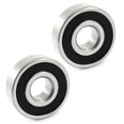 6303RS 17mm x 47mm x 14mm Rubber Sealed Deep Groove Ball Bearing 2 Pcs