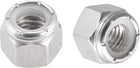 3/8-16 UNC Nylon Insert Hex Lock Nuts, 304 Stainless Steel, Plain Finish, 50pcs