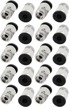 20pcs 1/8" PT Tube 4mm Push in Joint Pneumatic Straight Connector fitting