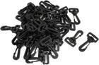 LinkMejor Luggage Belt Strap Black Plastic 1" Swivel Snap Hooks Buckle 40pcs