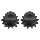 #25 Chain Roller Sprocket, 8mm Bore 1/4" Pitch 13 Tooth Single Strand Chain Sprocket, C45 Carbon Steel 25 Roller Chain Sprocket with Set Screws for ISO 04C Chain, 2Pcs