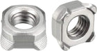 Weld Nuts,M8 Square UNC Coarse Carbon Steel Machine Screw Silver Pack of 10