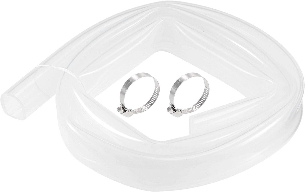 Silicone Tubing 25mm(1") ID 31mm(1 1/4") OD 5ft(1.5m) Silicone Rubber Tube Air Hose Water Pipe Clear with Clamps