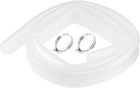 Silicone Tubing 25mm(1") ID 31mm(1 1/4") OD 5ft(1.5m) Silicone Rubber Tube Air Hose Water Pipe Clear with Clamps