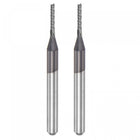End Mill CNC Router Bits, 1.2mm x 8mm 1/8" Shank Diamond Film Coated Carbide Engraving Bit Milling Cutter Left Hand for PCB Plastic Fiber Wood 2pcs