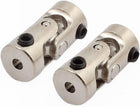 2.3mm To 2.3mm Inner Dia Rotatable Universal Metal U Joint Coupler 2pcs