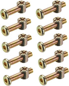 M6 x 30mm Furniture Bolts Nut Set Hex Socket Screw with Barrel Nuts Phillips-Slotted Zinc Plated 20 Sets