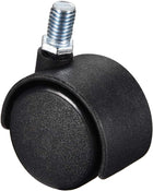 Furniture Casters 1.5 Inch Nylon M10 x 15mm Threaded Stem Swivel Caster Wheels, 33lb Capacity Each Wheel