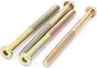 M8 x 100mm Threaded Hex Socket Head Cap Screw Bolt Bronze Tone 4 Pcs