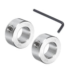 2 Pcs Set Screw Shaft Collar 11/16"Bore, 304 Stainless Steel Shaft Collars, 1-1/4"OD, 9/16"Thickness, Axle Collar Clamp with a Hex Wrench