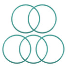 Fluorine Rubber O-Rings, 63mm OD 58.2mm ID 2.4mm Width FKM Seal Gasket for Machinery Plumbing, Green, Pack of 5