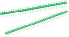 10pcs Male Pin Header,40 Pin 2.54mm Straight Single Row Breakable Header Connector PCB Pin Strip,Green