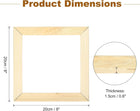 LinkMejor DIY Canvas Stretcher Bars, 8 x 8 Inch Canvas Frame Wooden Frames Kit Sturdy Stretcher Frames for Oil Paintings Prints Posters