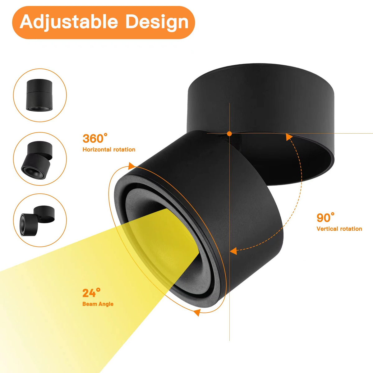 LinkMejor Lámpara de Techo LED de Iluminación Direccional para Interiores