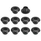38 Pcs Rubber Grommets, 6mm ID 8mm Drill Hole Double Sided Hollow Firewall Hole Plugs Round Electrical Wiring Gasket, Black