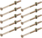 M6 x 90mm Furniture Bolts Nut Set Hex Socket Screw with Barrel Nuts Phillips-Slotted Zinc Plated 20 Sets