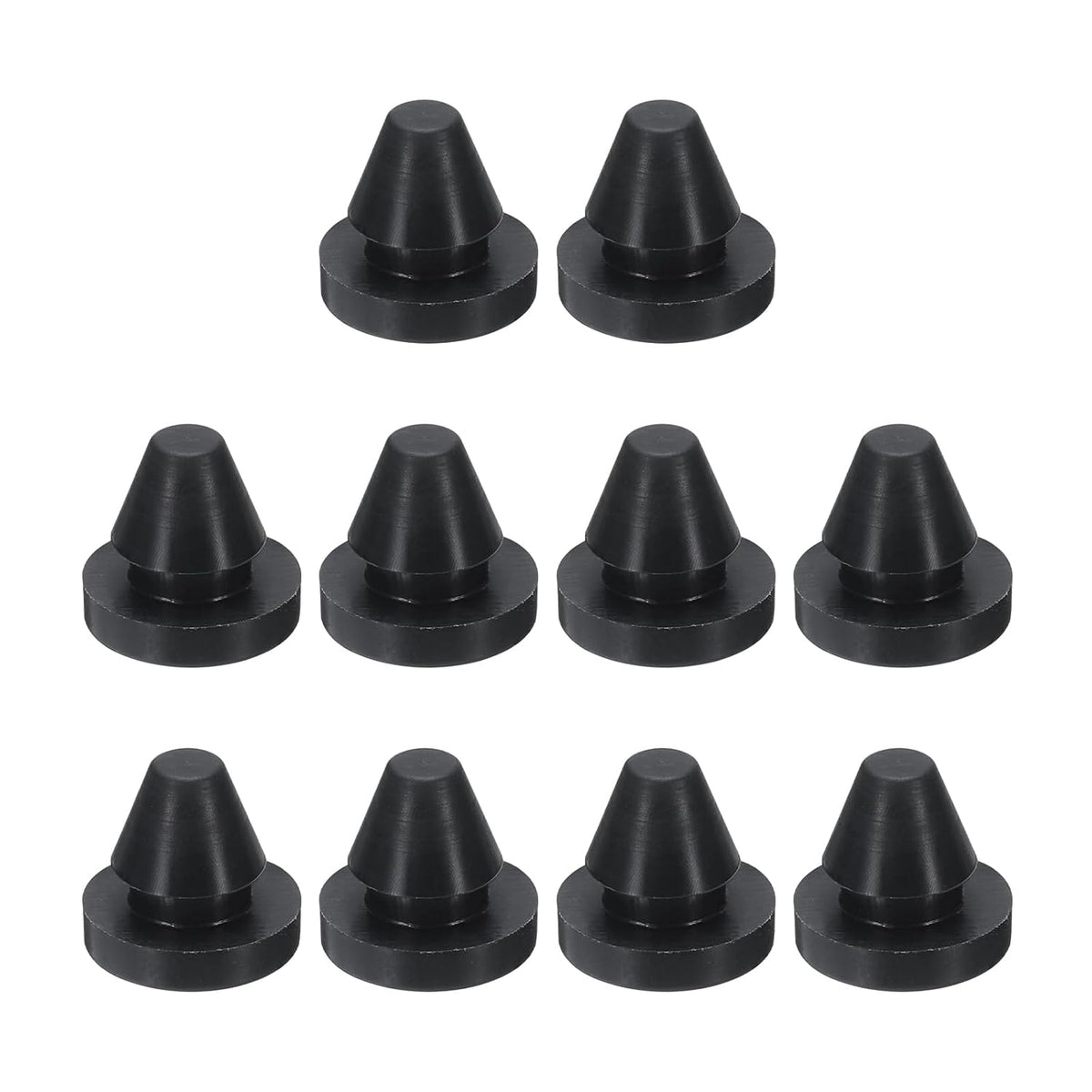 10pcs Hole Plug 5/16 Inch (6mm) Button Plugs Fit for 6mm Hole, Snap in Locking Hole Tube Plug Silicone Tube Waterproof Plug Tube Plug, Black