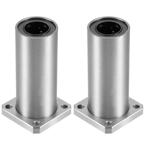 LMK16UU Square Flange Linear Ball Bearings, 16mm Bore Dia, 28mm OD, 70mm Length(Pack of 2)