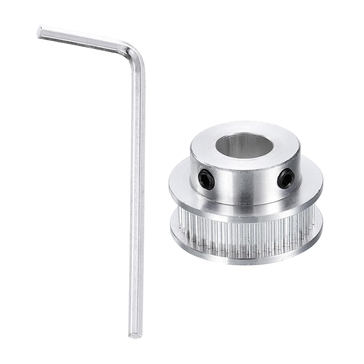 GT-2 40T Pulley Synchronous Wheel 10mm Bore, Aluminum Timing Pulley 40 Teeth, Fit Width 6mm Timing Belt for 3D Printer CNC Machine (with A Wrench)