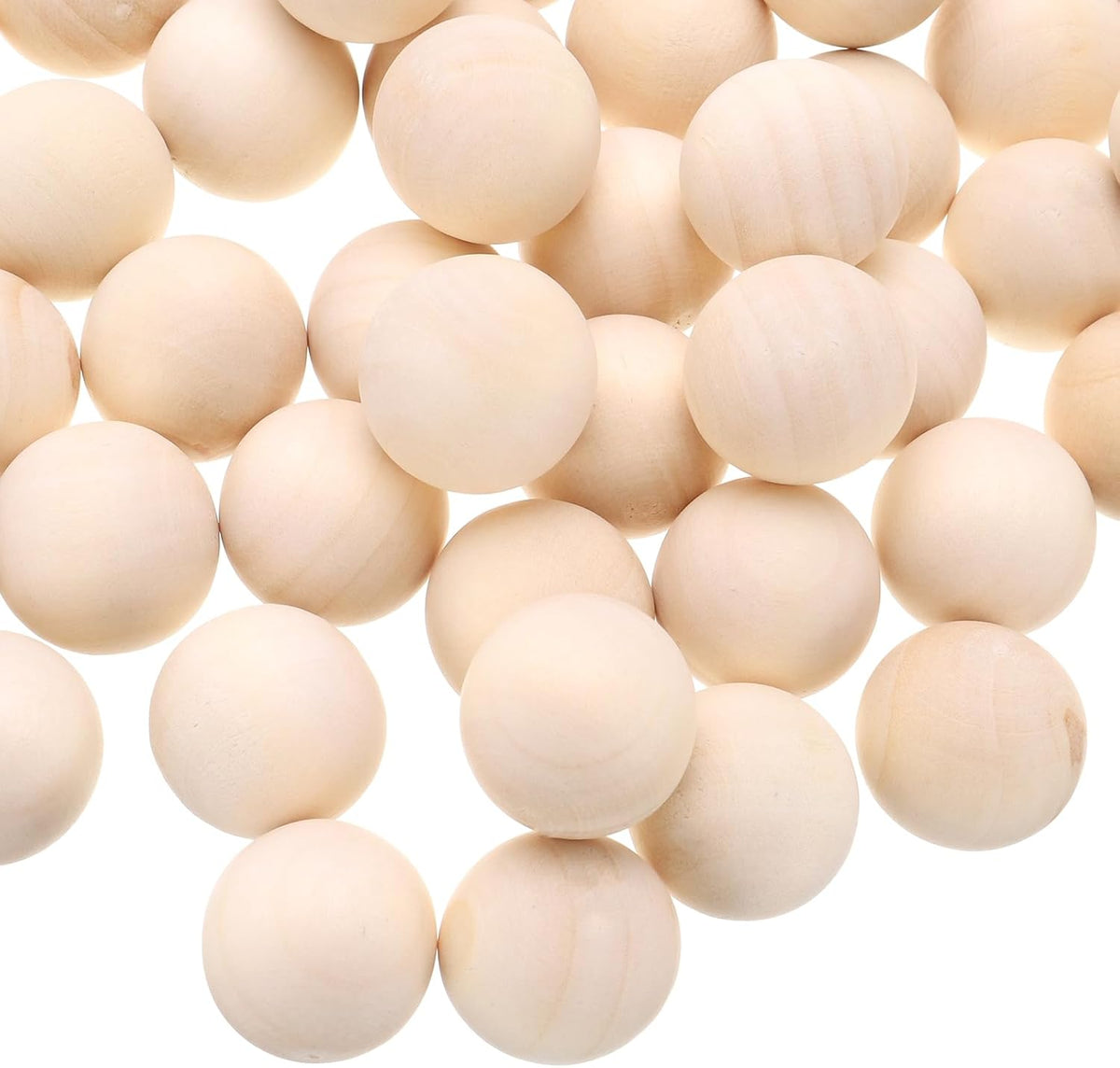 20 Pcs Wooden Round Balls 3/4" (20mm) Mini Round Craft Balls, Natural Wood Spheres for Crafts, Arts and DIY Project