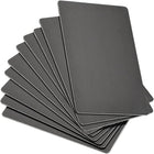 LinkMejor Blank Metal Card 80x50x1mm Anodized Aluminum Plate for DIY Laser Printing Engraving Black 15 Pcs
