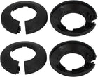 32mm Plastic Wall Flange Radiator Water Pipe Cover Black 4pcs