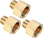 Brass Threaded Pipe Fitting 1/8 PT Male x 1/4 PT Female Coupling 3pcs