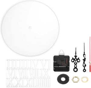 Resin Clock Mould with Movement, 14.6" Silicone Pendant Roman Numerals Large Epoxy Moulds for Wall Art Home Decoration DIY Crafts (Lace)