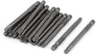 T30 1/4” Hex Shank, 75 mm pikkuse, magnetilise Torx-kruvihylyt, Gray, 20 tk