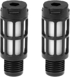 Plastic Pneumatic Muffler Exhaust Air Line Silencer Bigger 1/4 PT Black, 2pcs