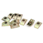 8mm Hole Dia Furniture Connector Half Moon Nuts Spacer Washer Bronze Tone 10PCS