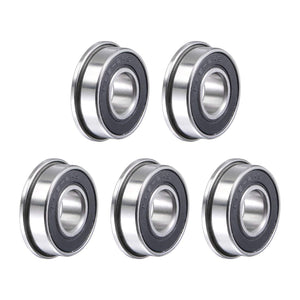 FR6-2RS Flanged Ball Bearing 3/8"x 7/8"x 9/32" Sealed Chrome Steel Miniature Ball Bearings 5pcs