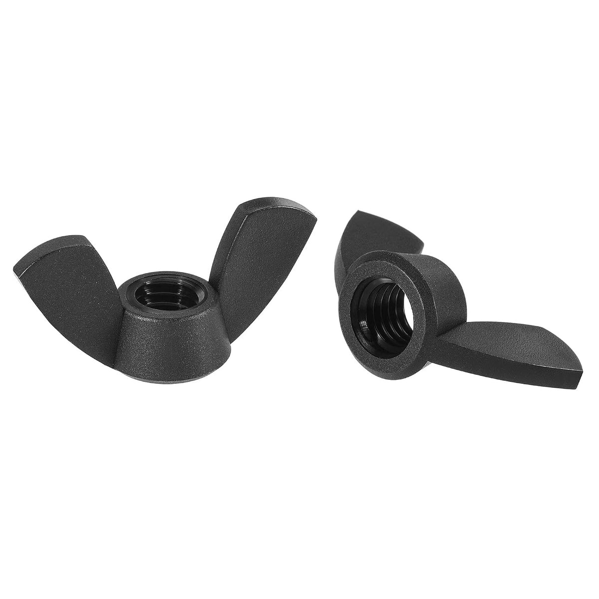 M8 Wing Nuts Nylon Butterfly Nut Hand Twist Tighten Fasteners Black 12pcs