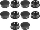 Hold Plugs,10pcs 25mm x 11.5mm Black Nylon Round Snap Panel Locking Hole Plugs Cover
