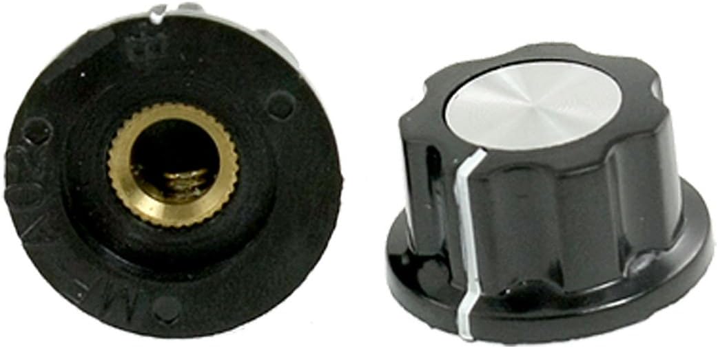 2 Pcs 3/4" Top Dia Potentiometer Control Volume Knob for Audio